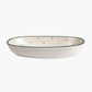 Ceramic serving bowl, mistletoe