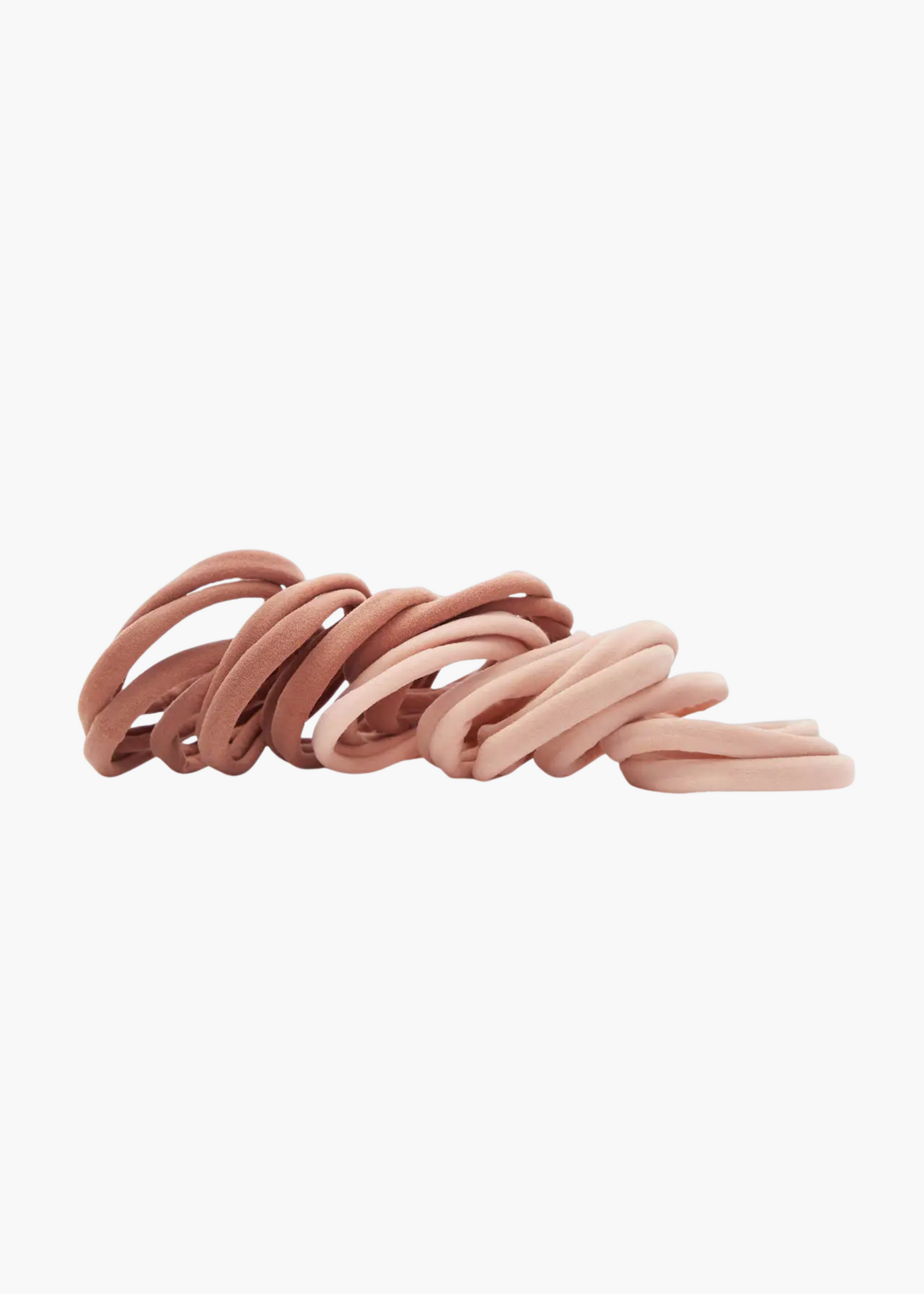 Recycled nylon elastics 20pc set, blush