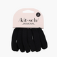Recycled thick hair elastics 6pc set, black