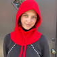 Cashmere balaclava, red