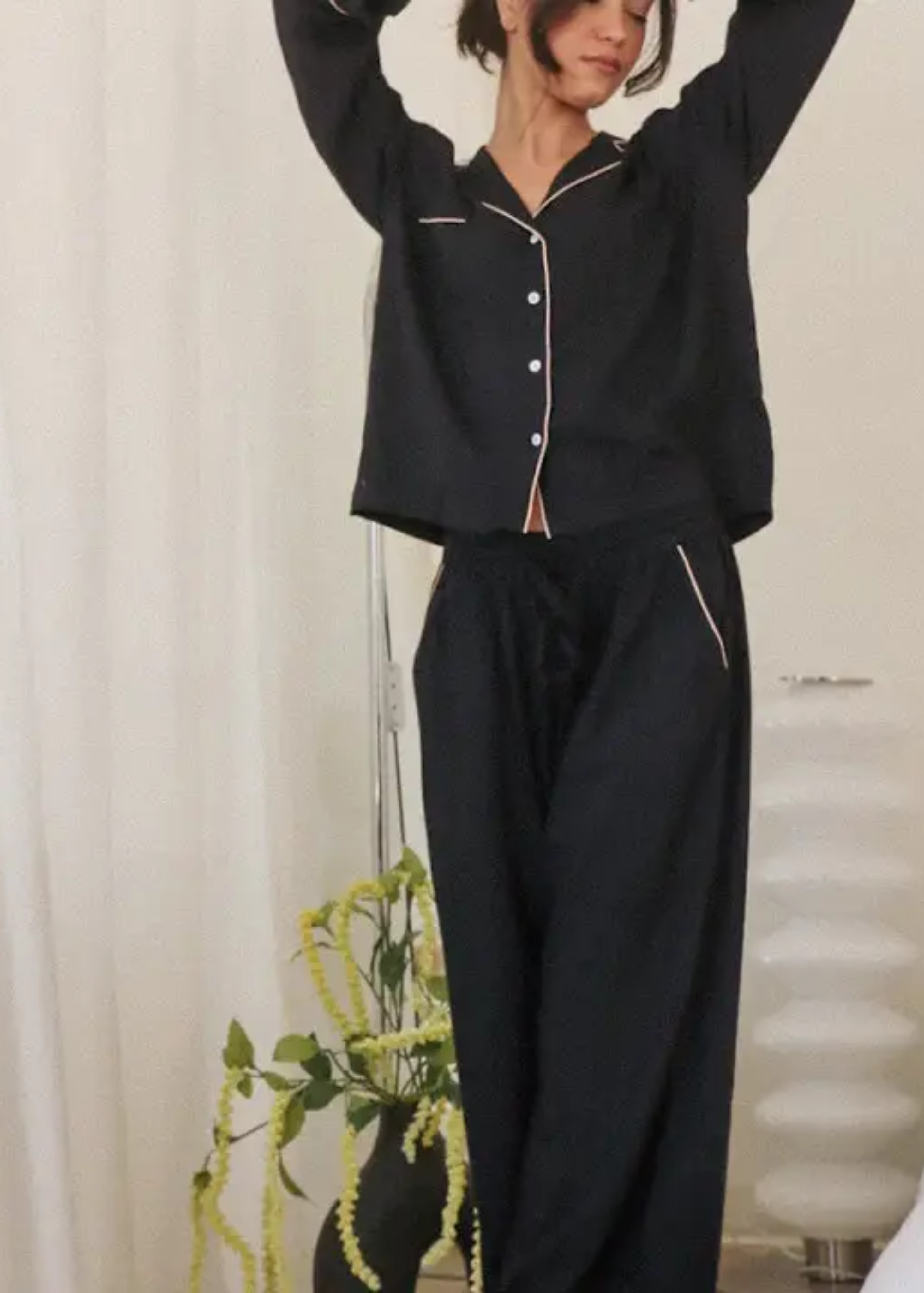 Day naps pajama set, black