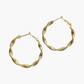 Twisted hoop earrings