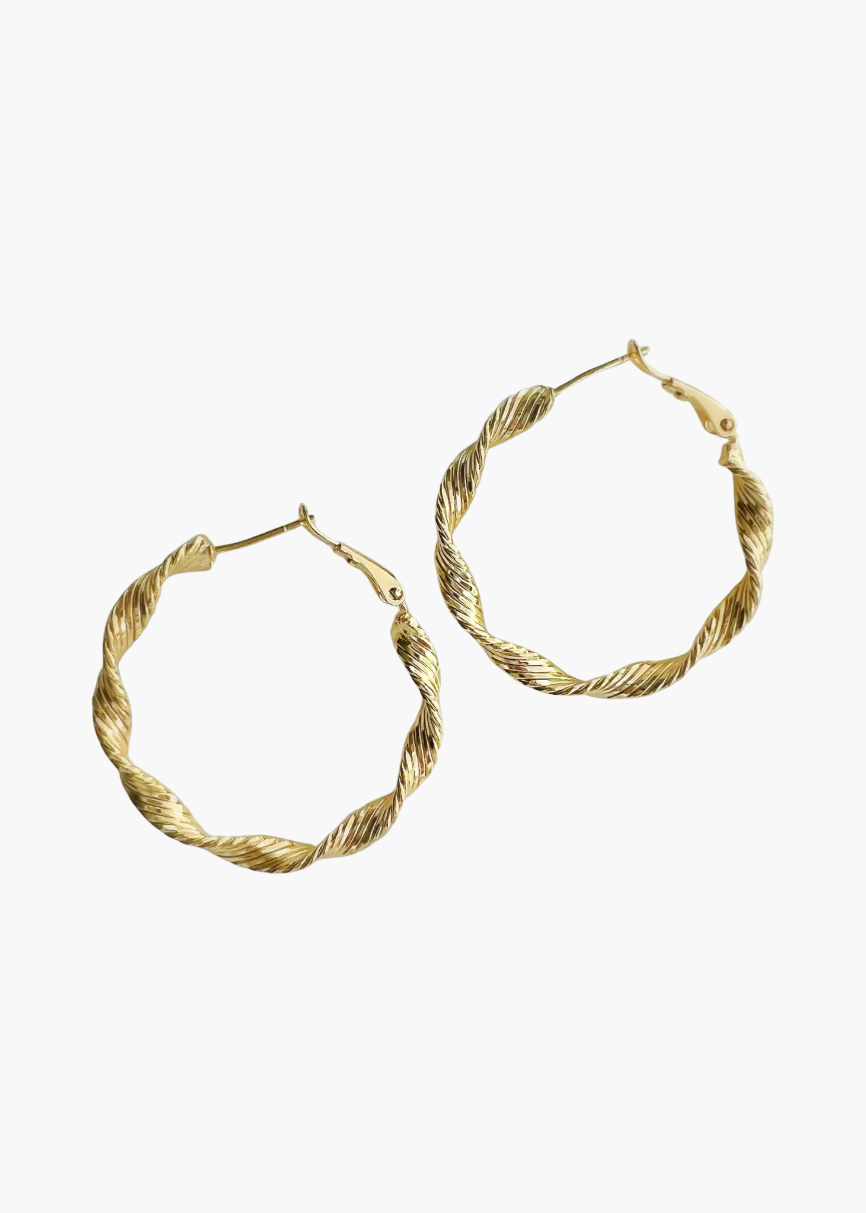Twisted hoop earrings