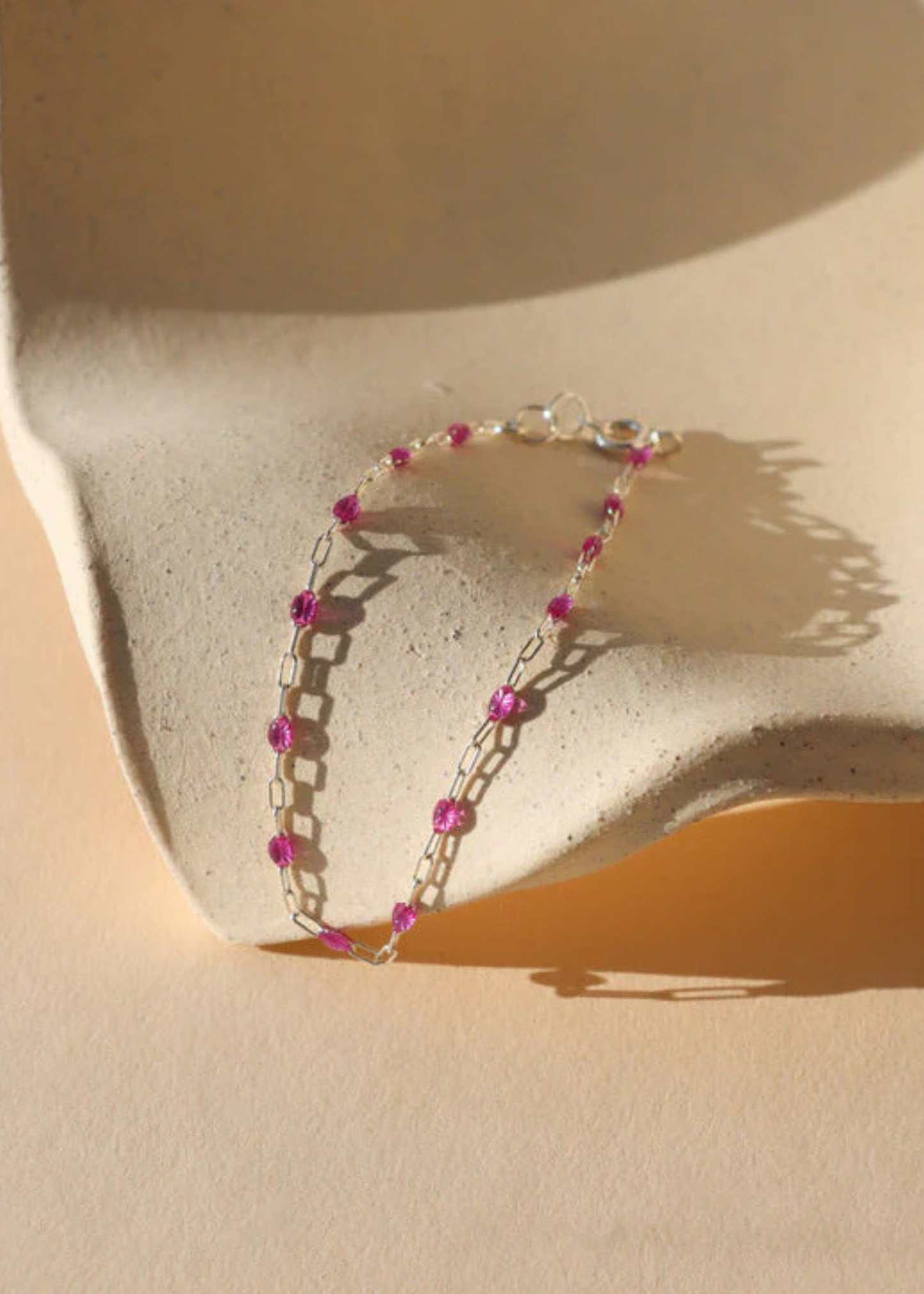 Ruby gemlink bracelet