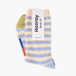 Eureka regular stripe crew socks, fog