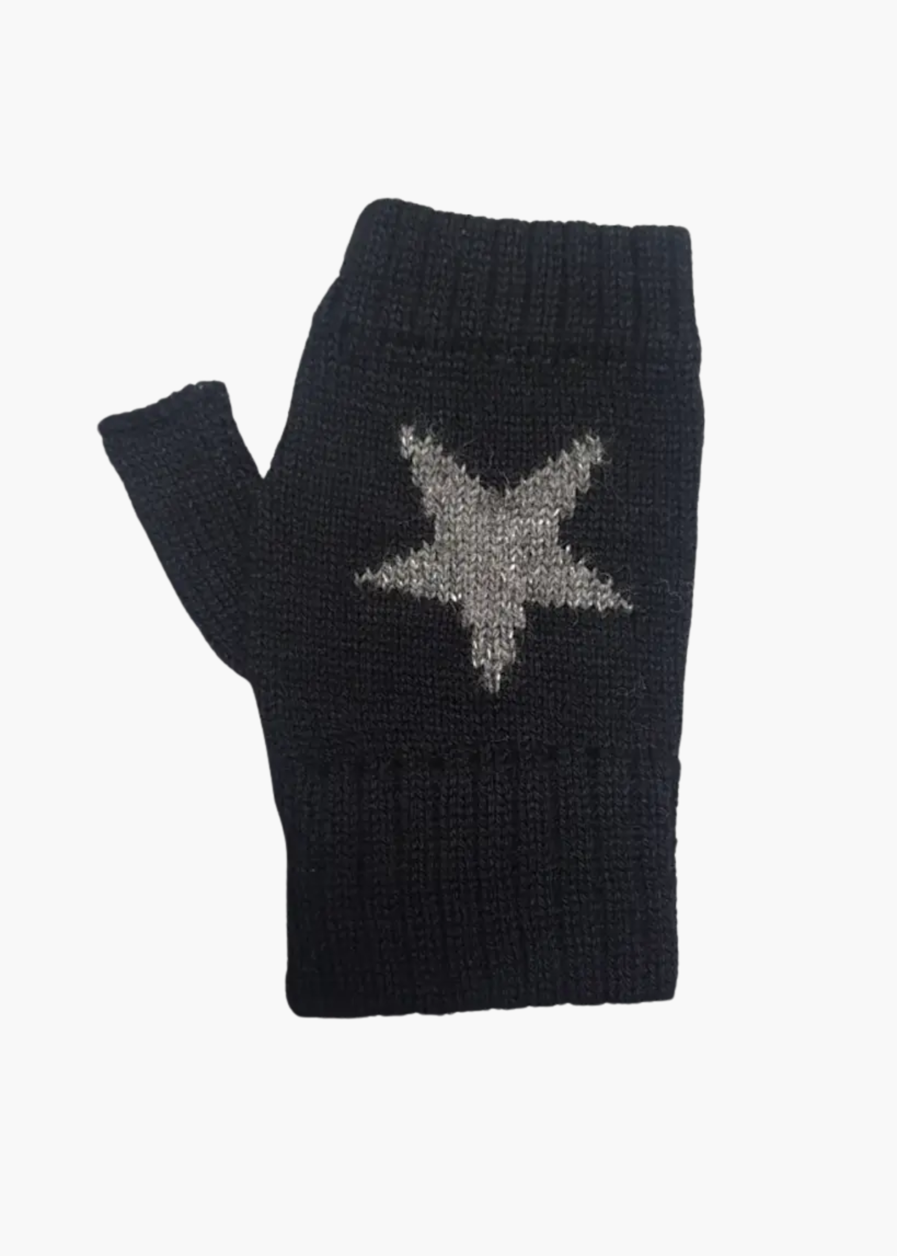 Baby alpaca star mittens