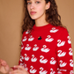 Ugly duckling sweater, red