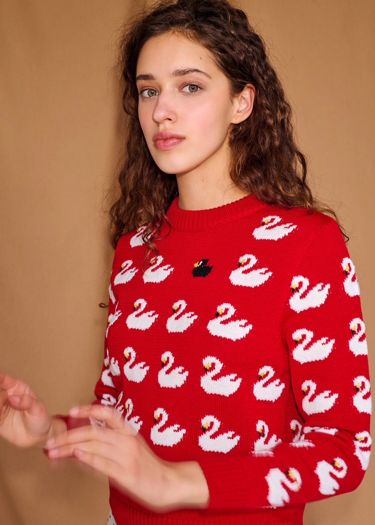 Ugly duckling sweater, red