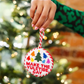 Needlepoint ornament, yuletide gay