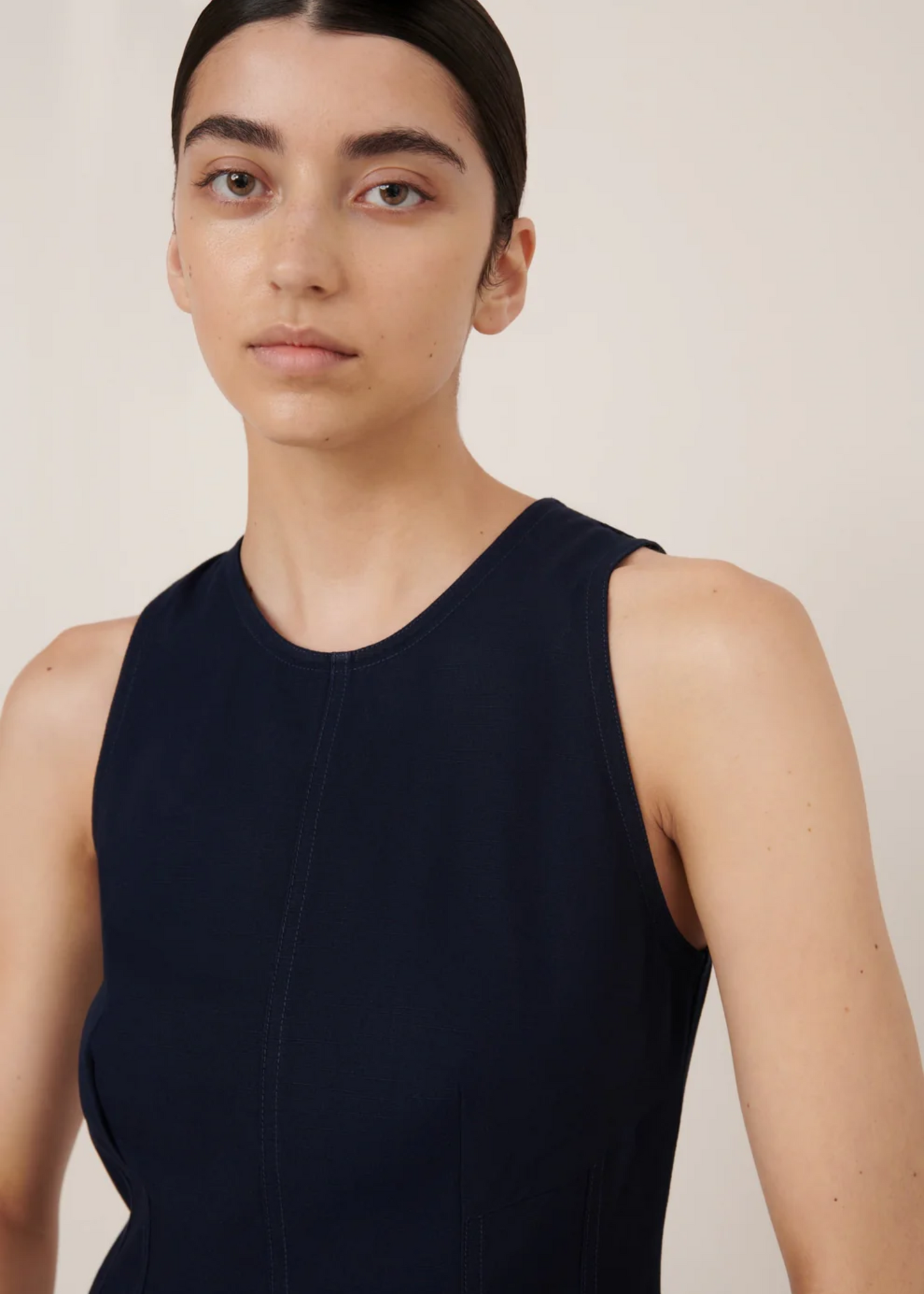 Framework dress, navy