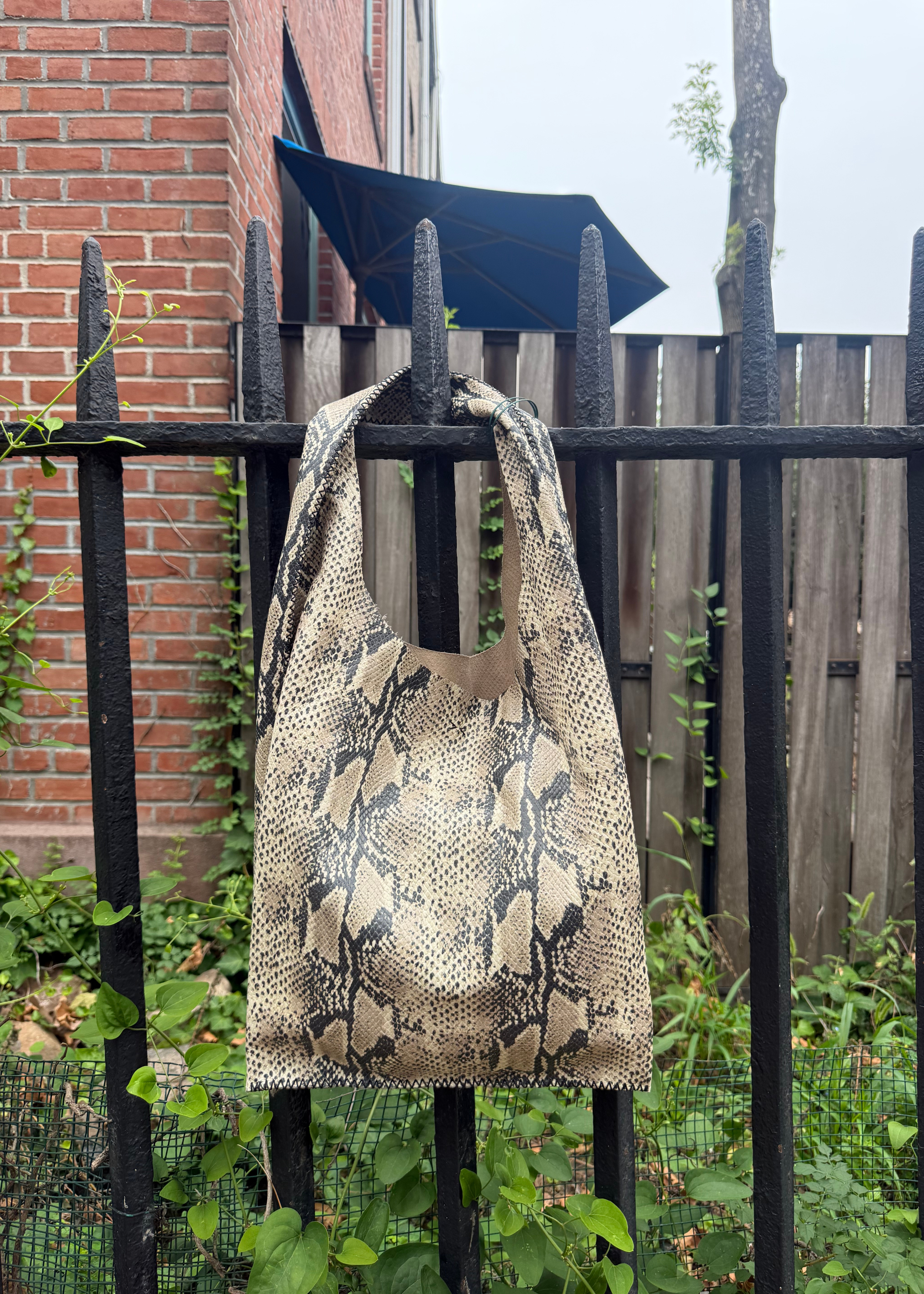 Palermo bag, beige snakeskin