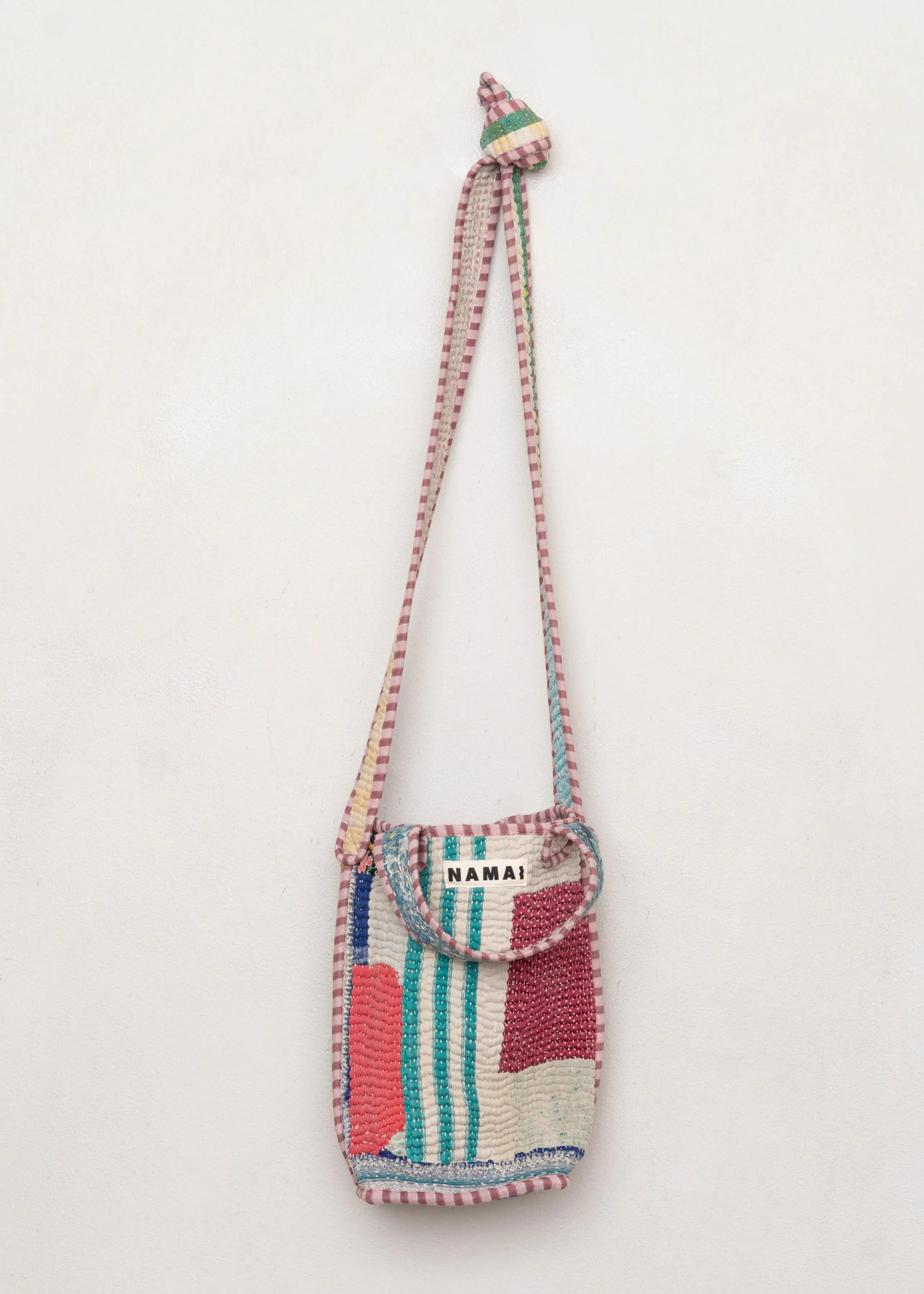 Xoti mini zero waste quilted kantha bag, 2-way/reversible