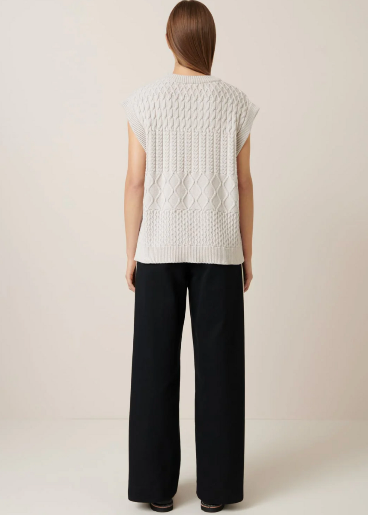 Aran vest, oat