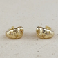 Hammered crescent moon earrings