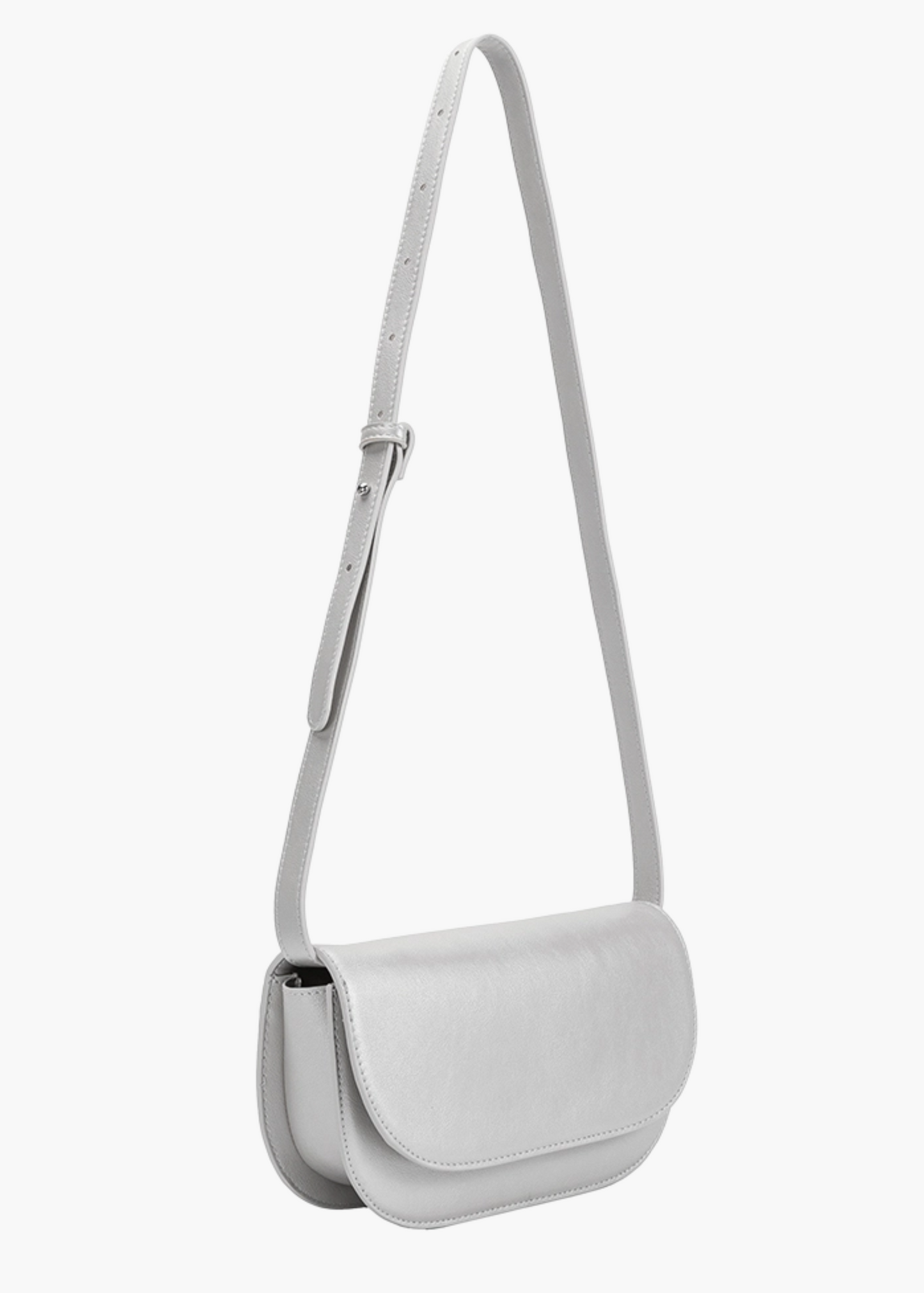 Inez recycled vegan shoulder bag, silver