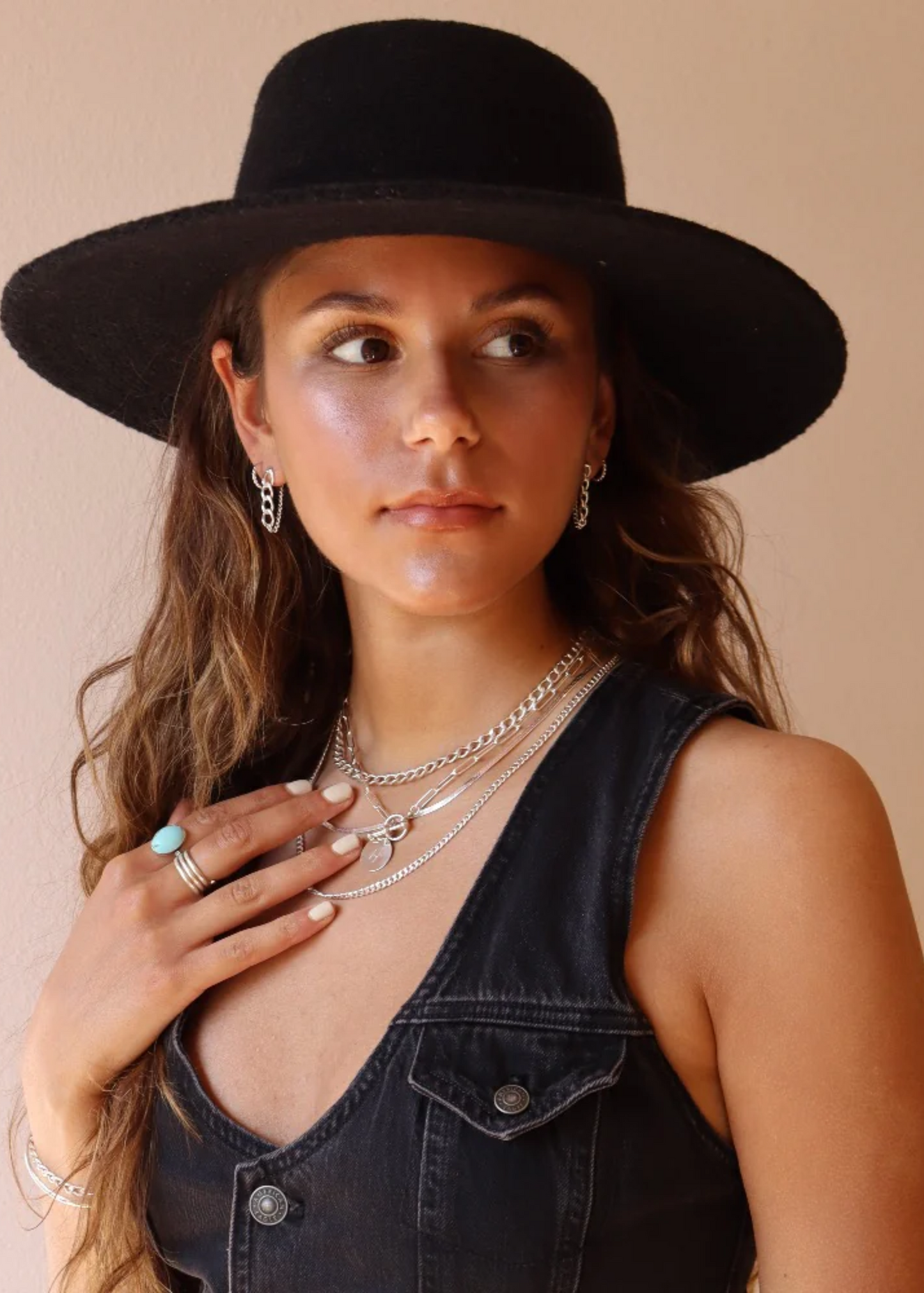 Alex chain studs, silver