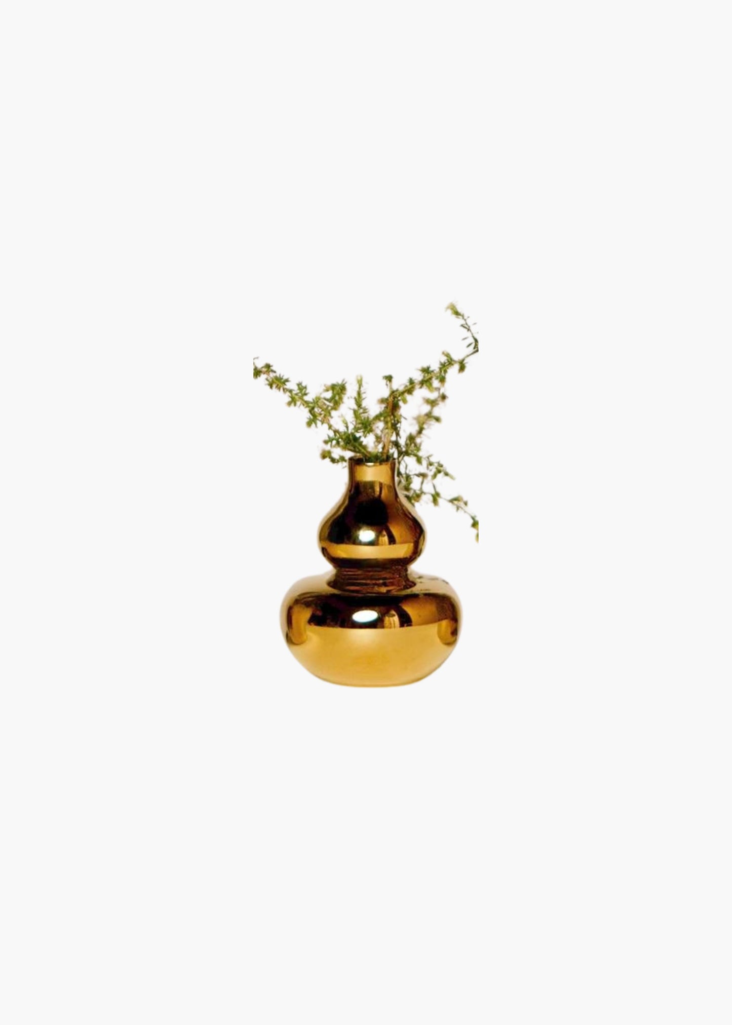 Mini double gourd vase, metallic gold