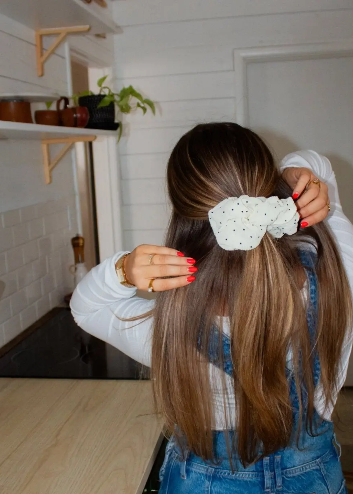 Spotted scrunchie
