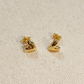Uneven heart earrings