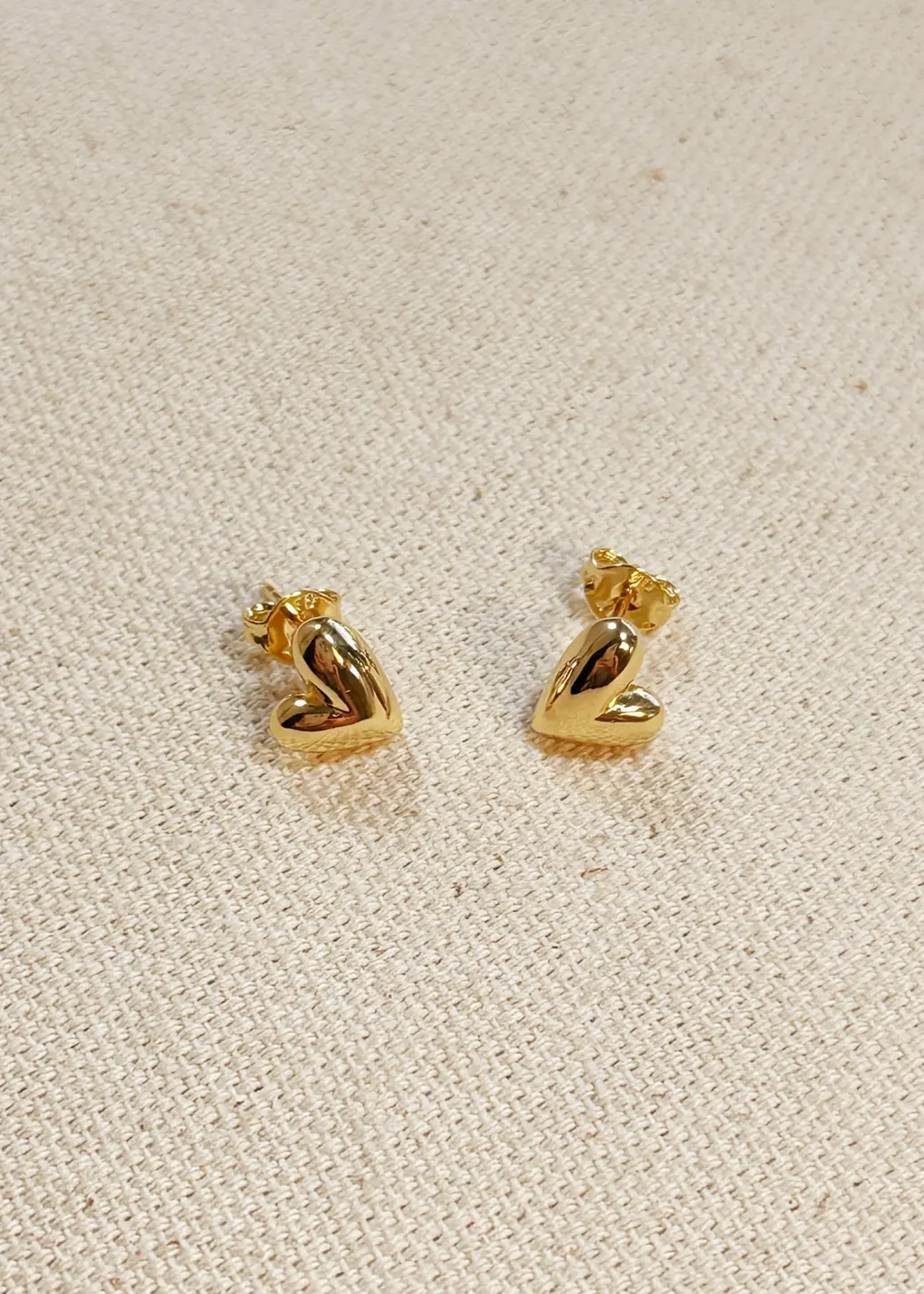 Uneven heart earrings