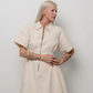Utility dress, oatmilk