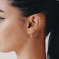 Safety pin earring (original), 14K yellow gold