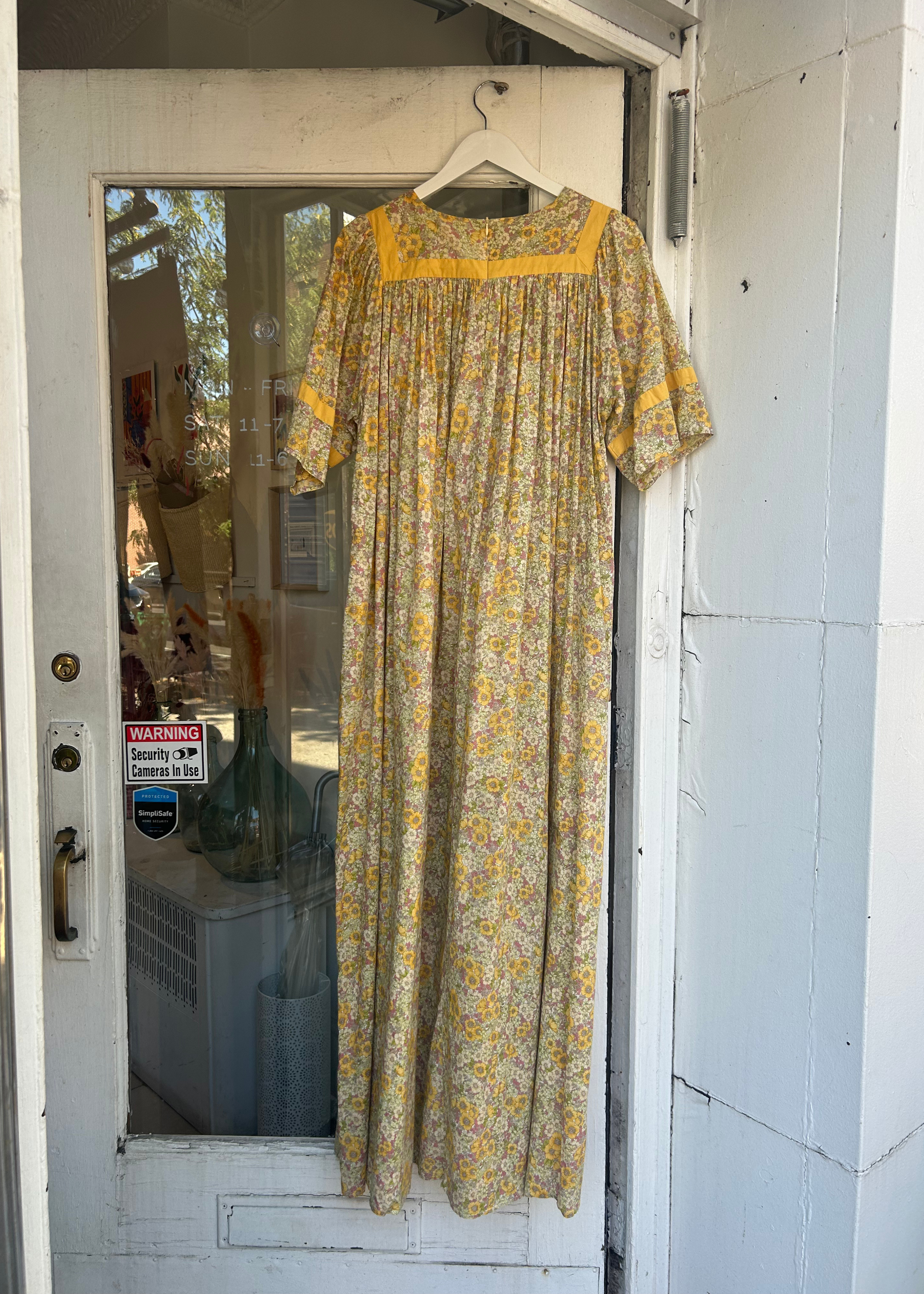 Meadows dress, yellow floral