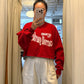 Neighborhood postcard upcycled sweatshirt, Carroll Gardens