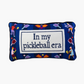 Pickleball era needlepoint pillow