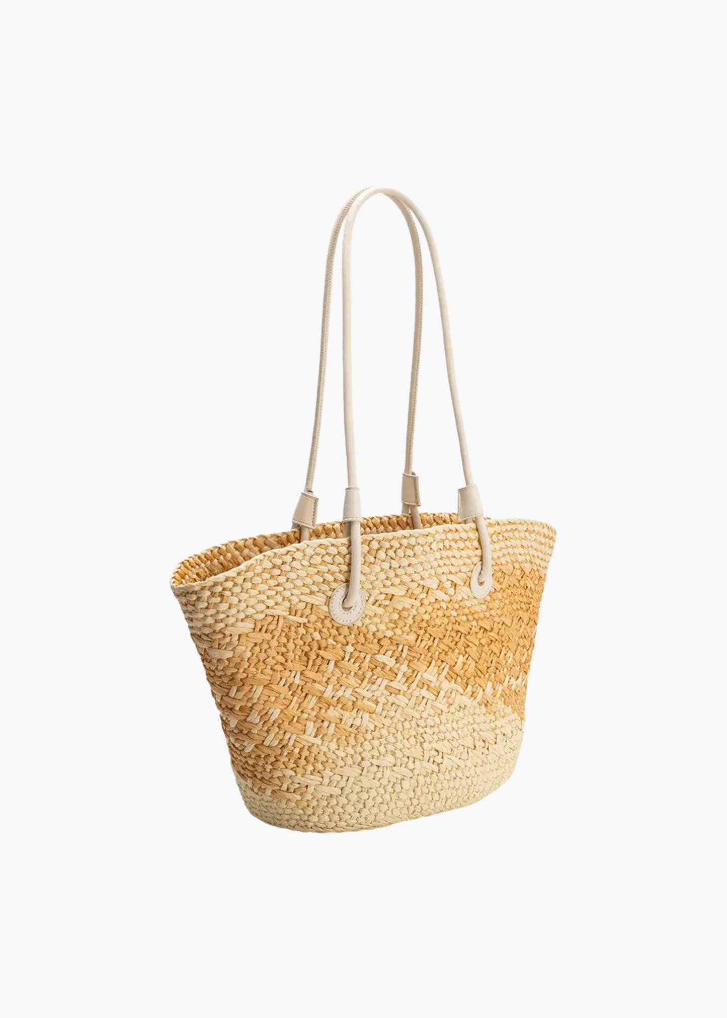 Sunset straw tote bag
