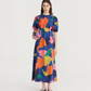Blooming puff sleeve dress