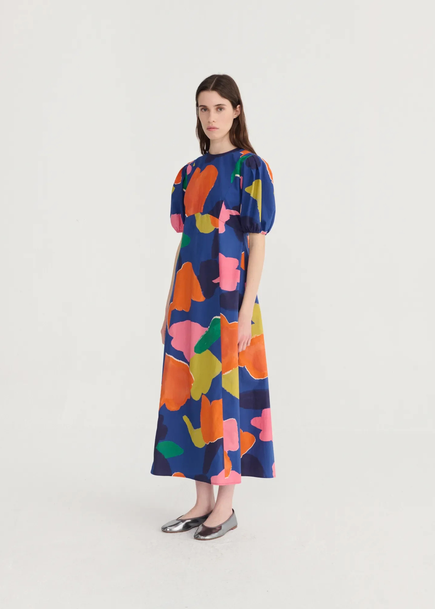 Blooming puff sleeve dress