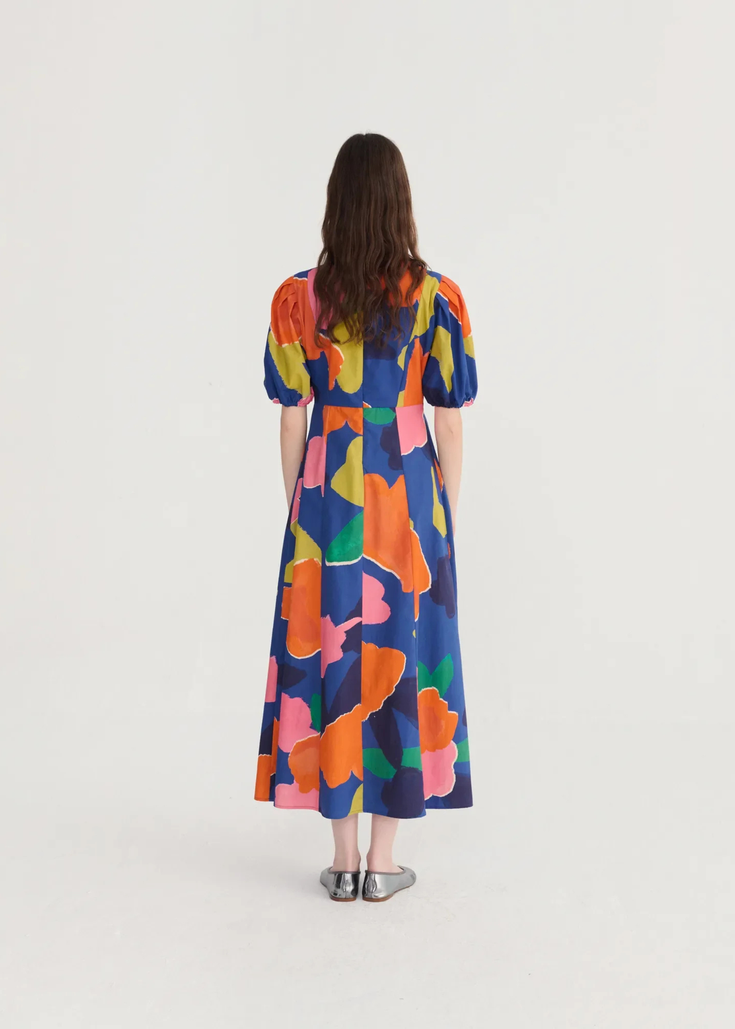 Blooming puff sleeve dress