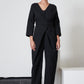 Venus wrap jumper, black