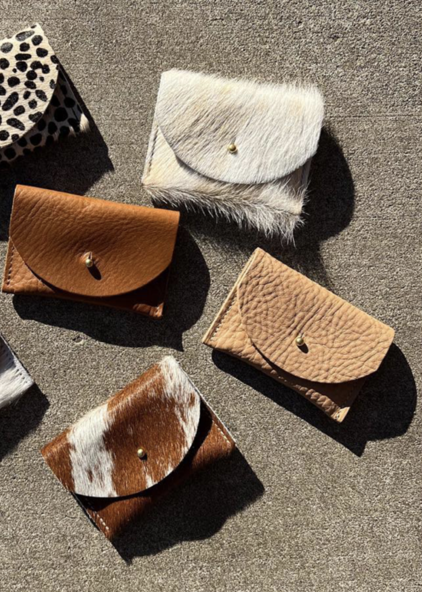 Cardholder, white cowhide