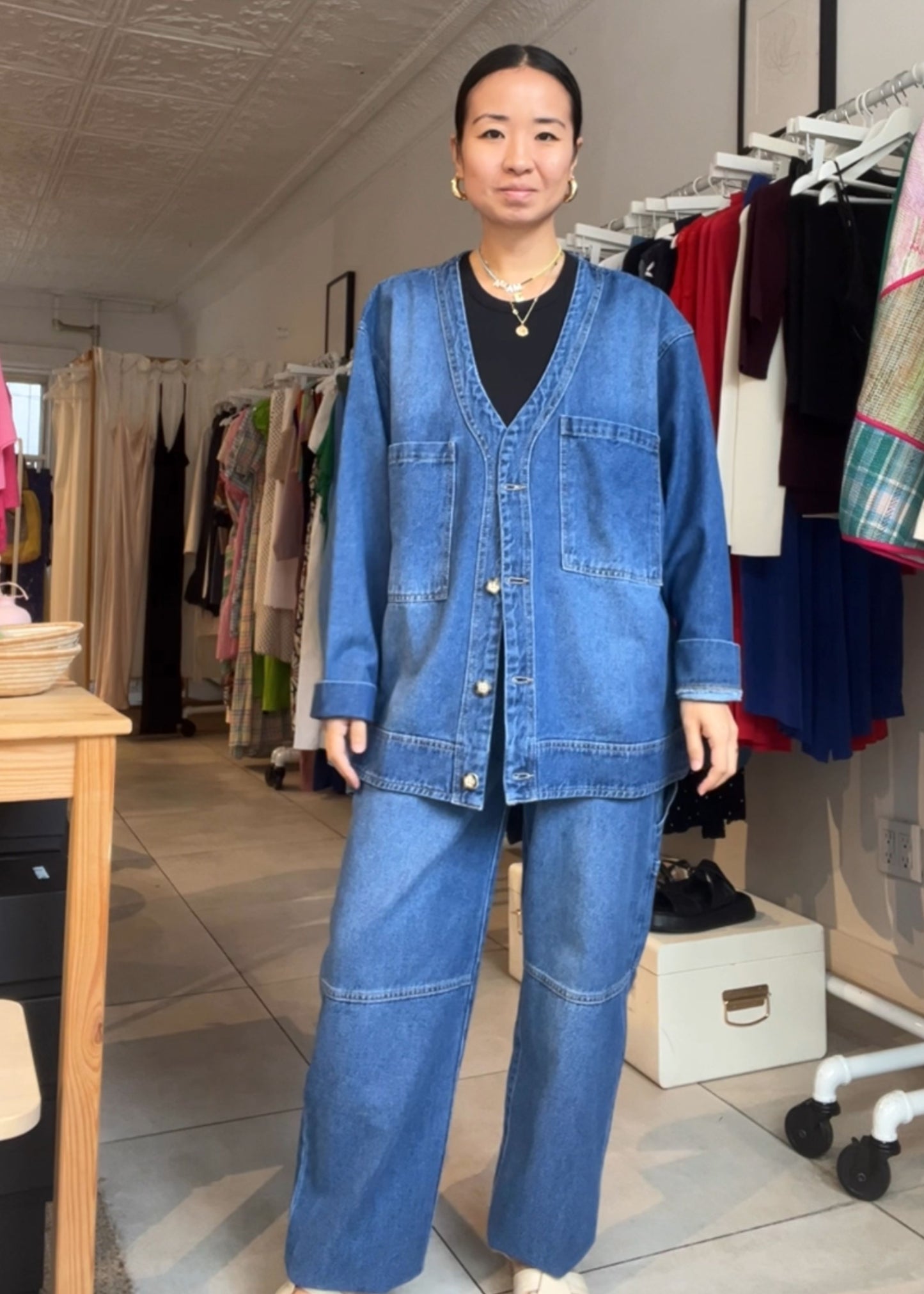 Miguel denim cardigan