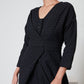 Venus wrap jumper, black