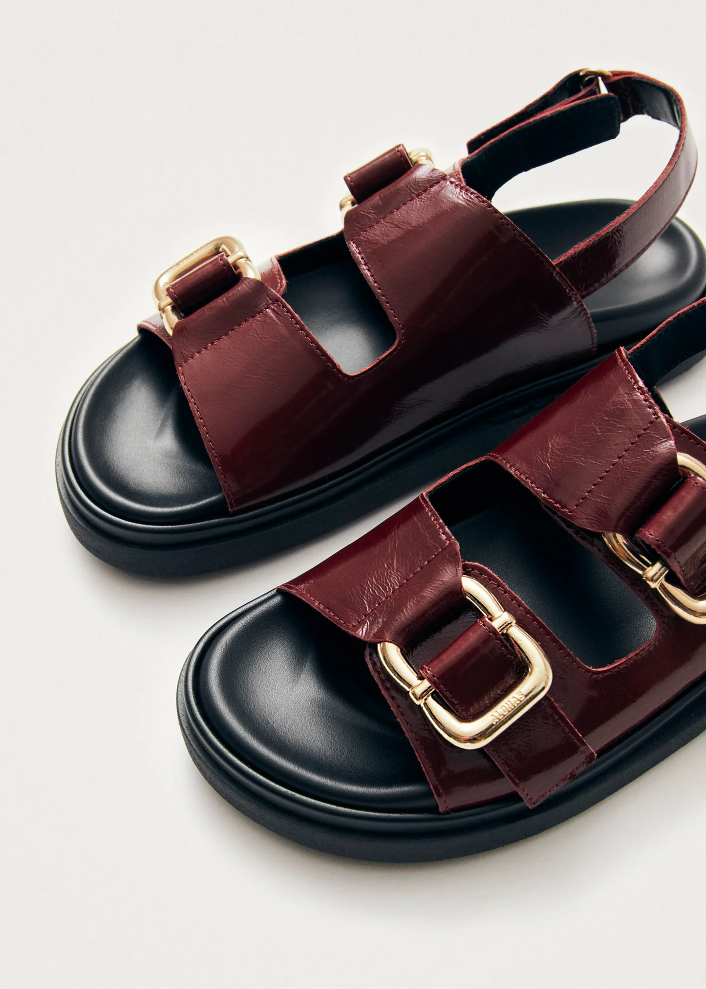 Harper onix burgundy leather sandals