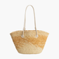 Sunset straw tote bag