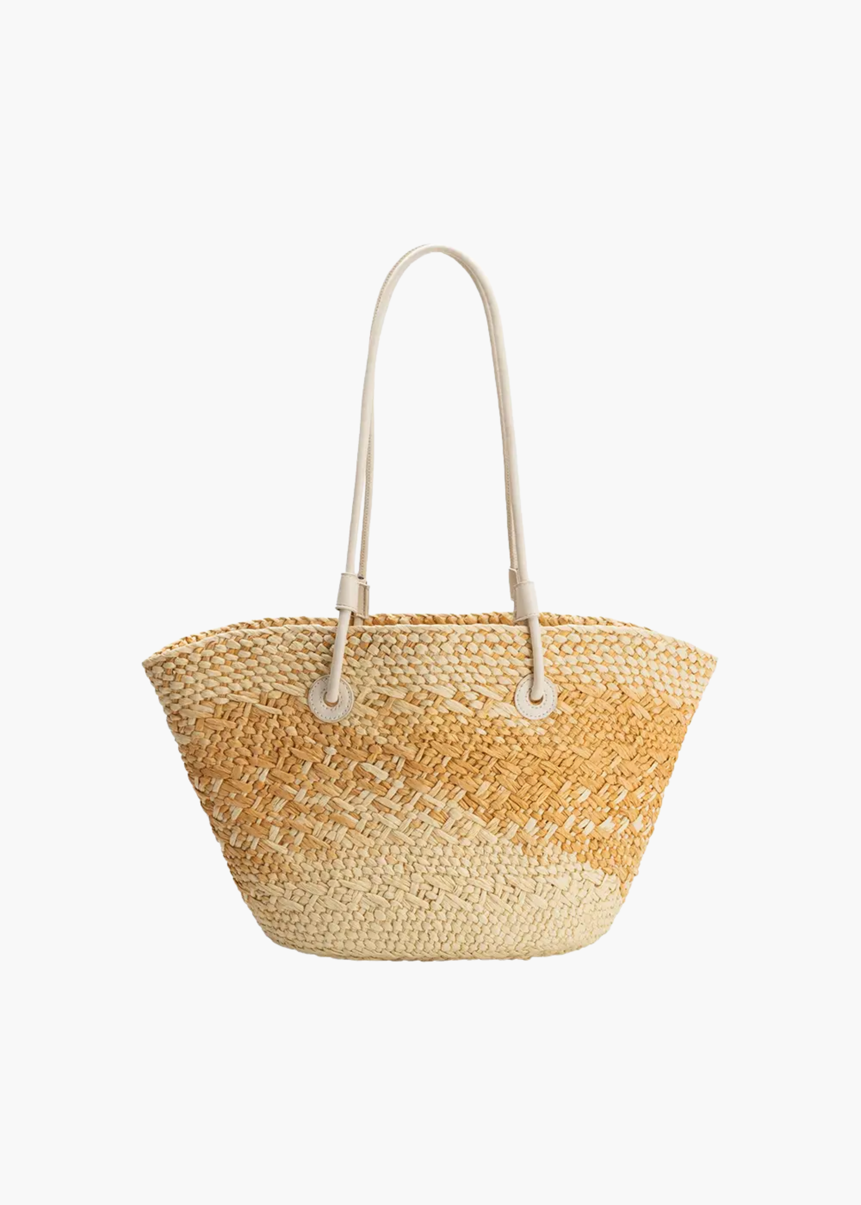 Sunset straw tote bag