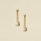 Moonstone pearl drop earrings