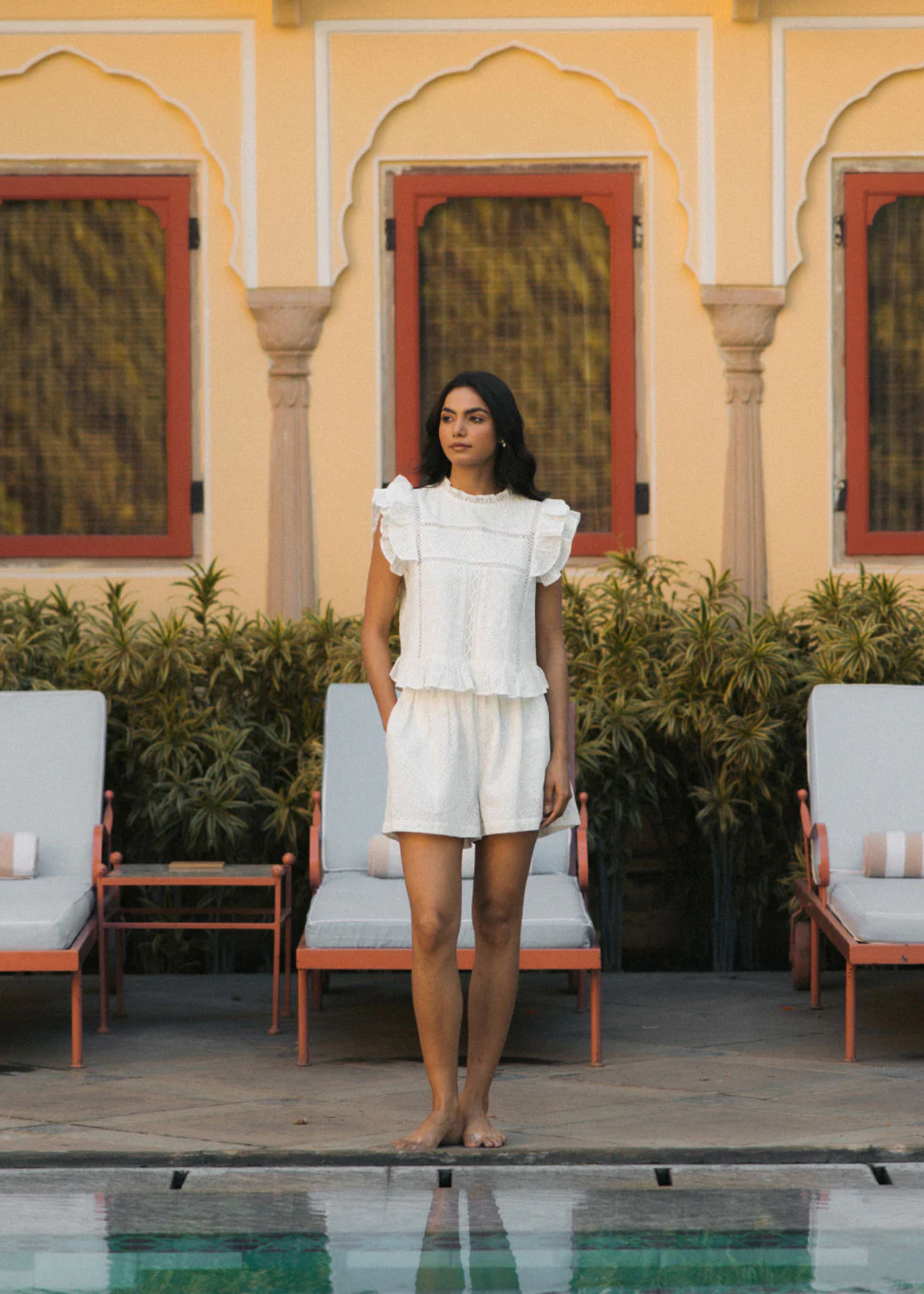 Olivia shorts, white