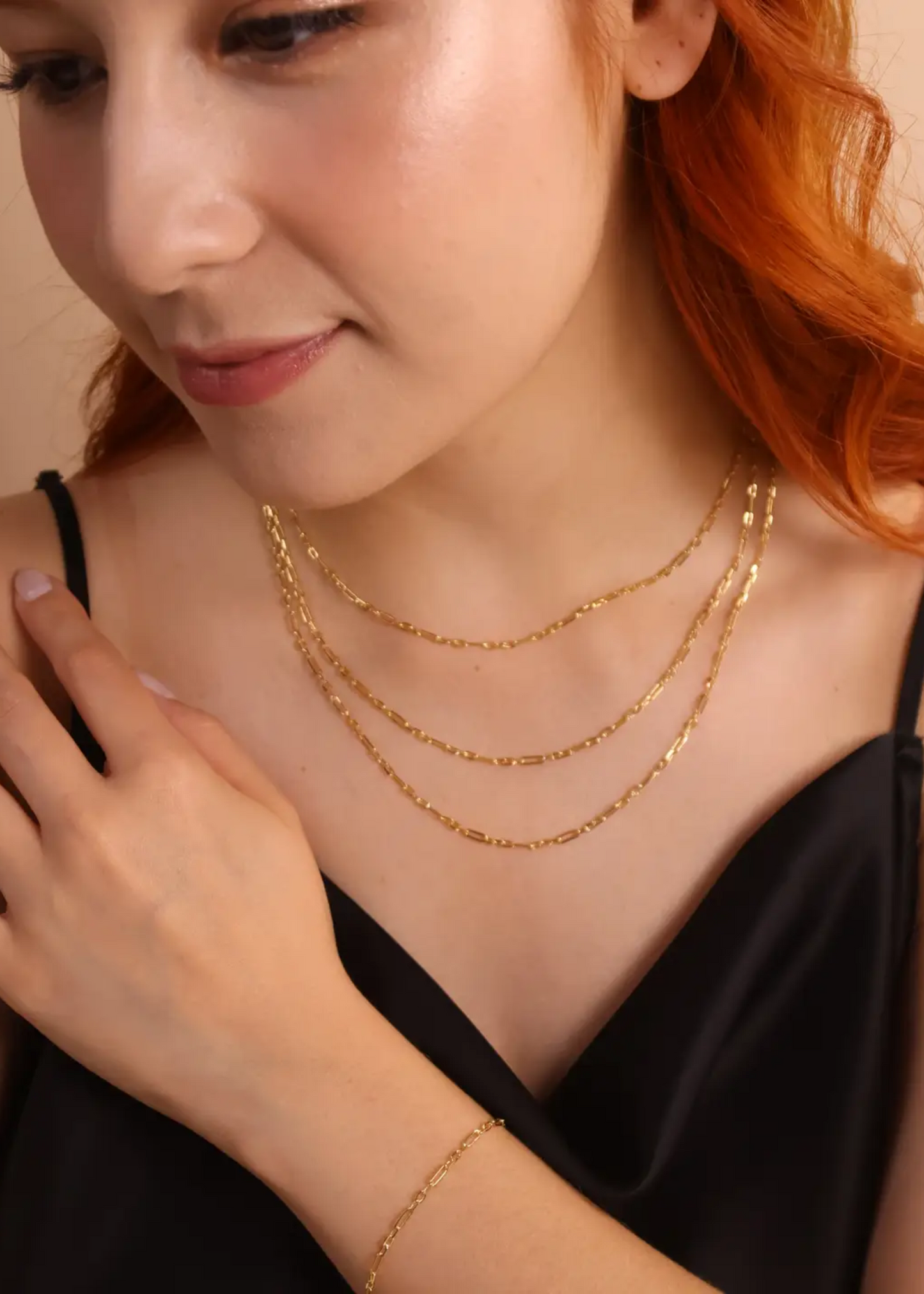 Alternated paperclip bracelet
