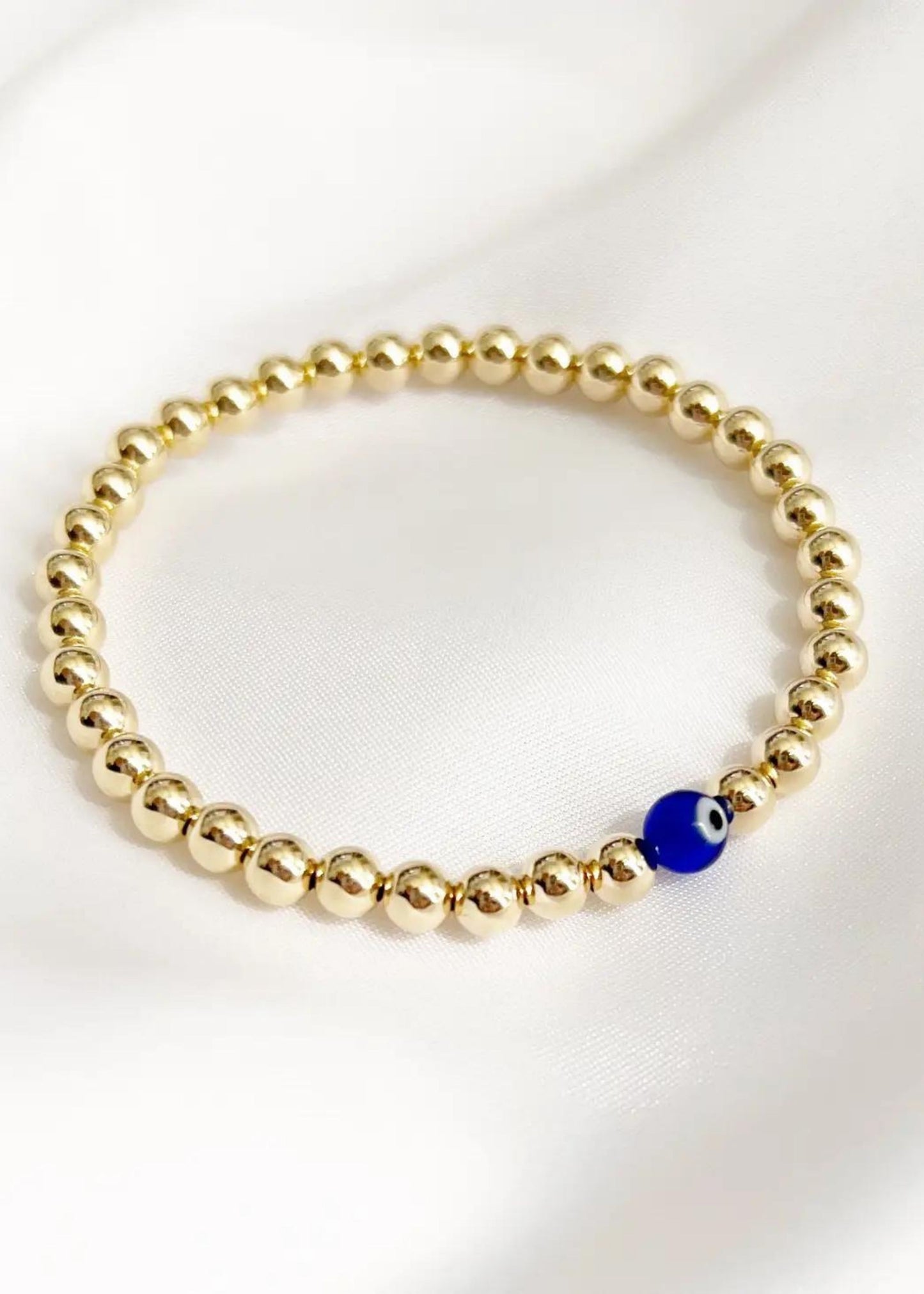 Shield evil eye stretch bracelet