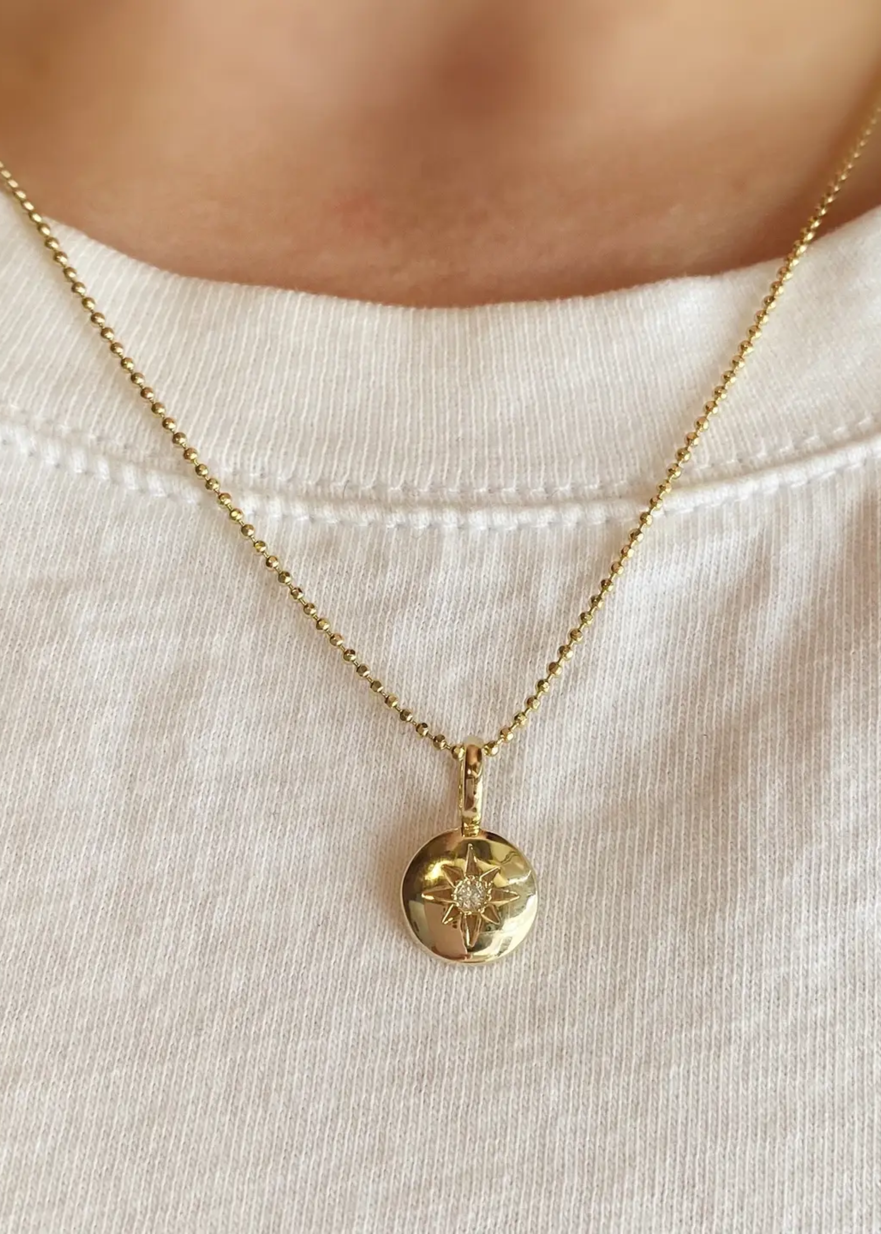 Mini starburst plate pendant