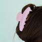 Pink stripe claw clip