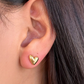 Uneven heart earrings