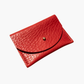 Cardholder, red leather