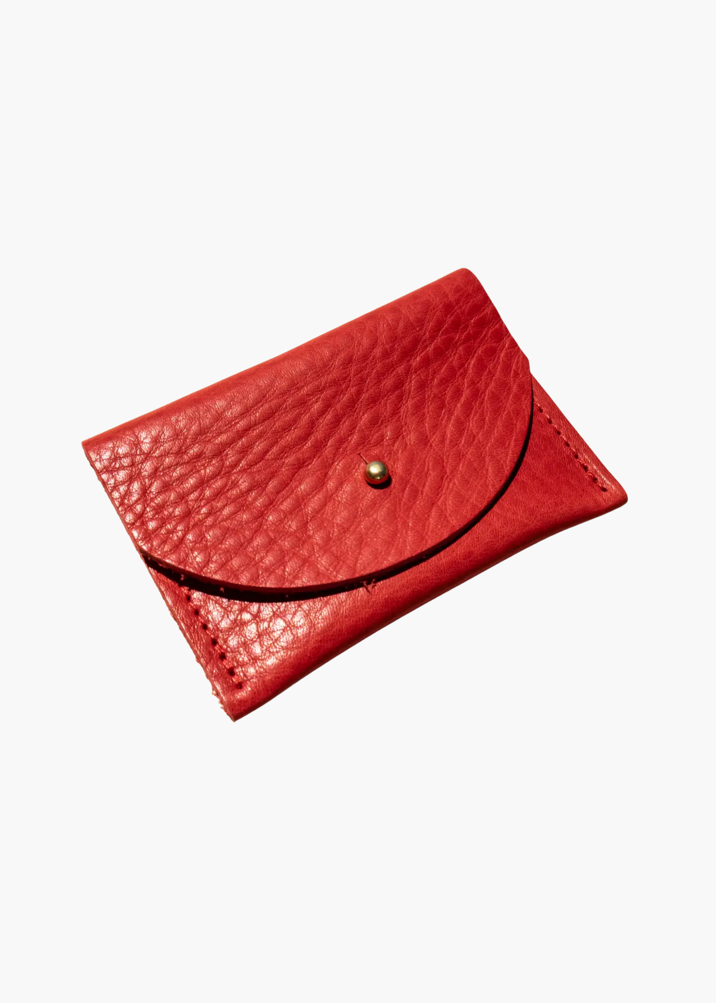 Cardholder, red leather