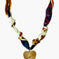 Venice knotted scarf heart charm